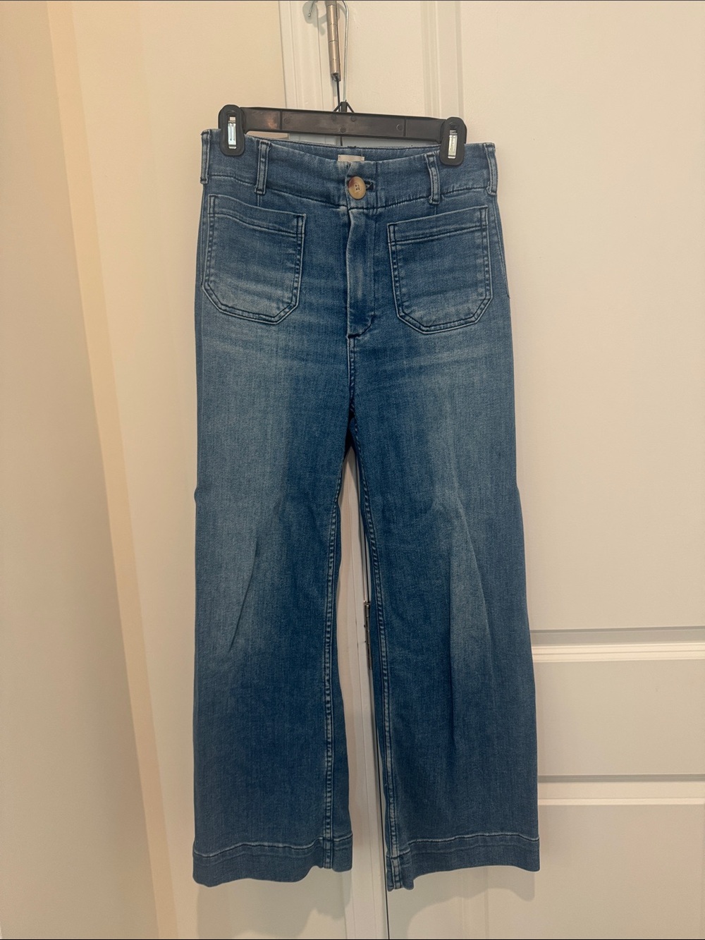 Maeve Medium Blue Wide-Leg Jeans
